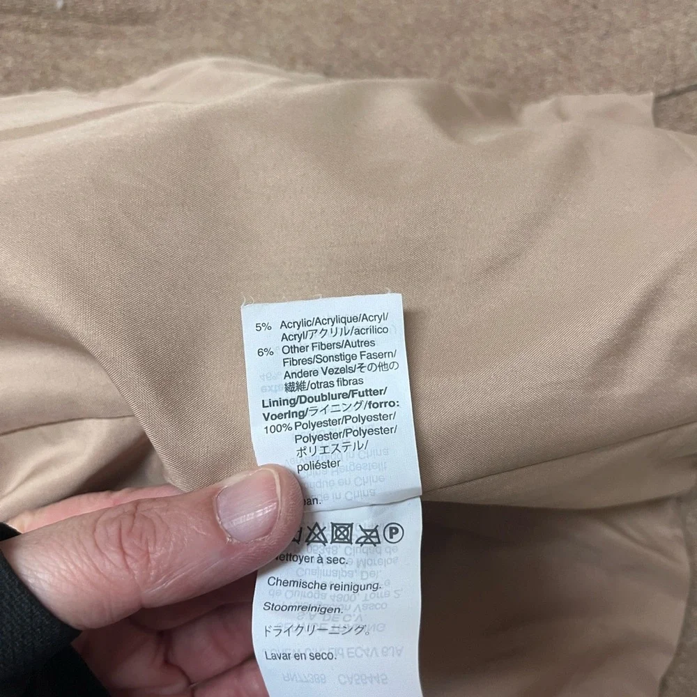 J. Crew Mercantile size 0 Tan 46% wool City Coat